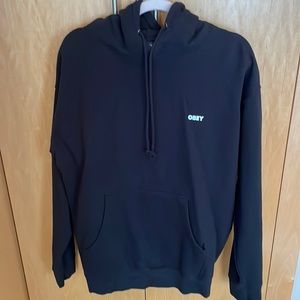 OBEY Black Hoodie - Large - Neve Worn